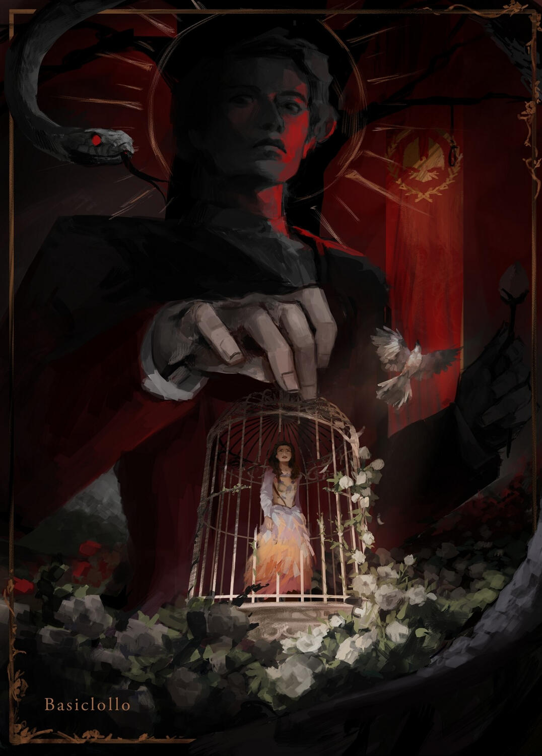 fullbody + 1 half body + complex background