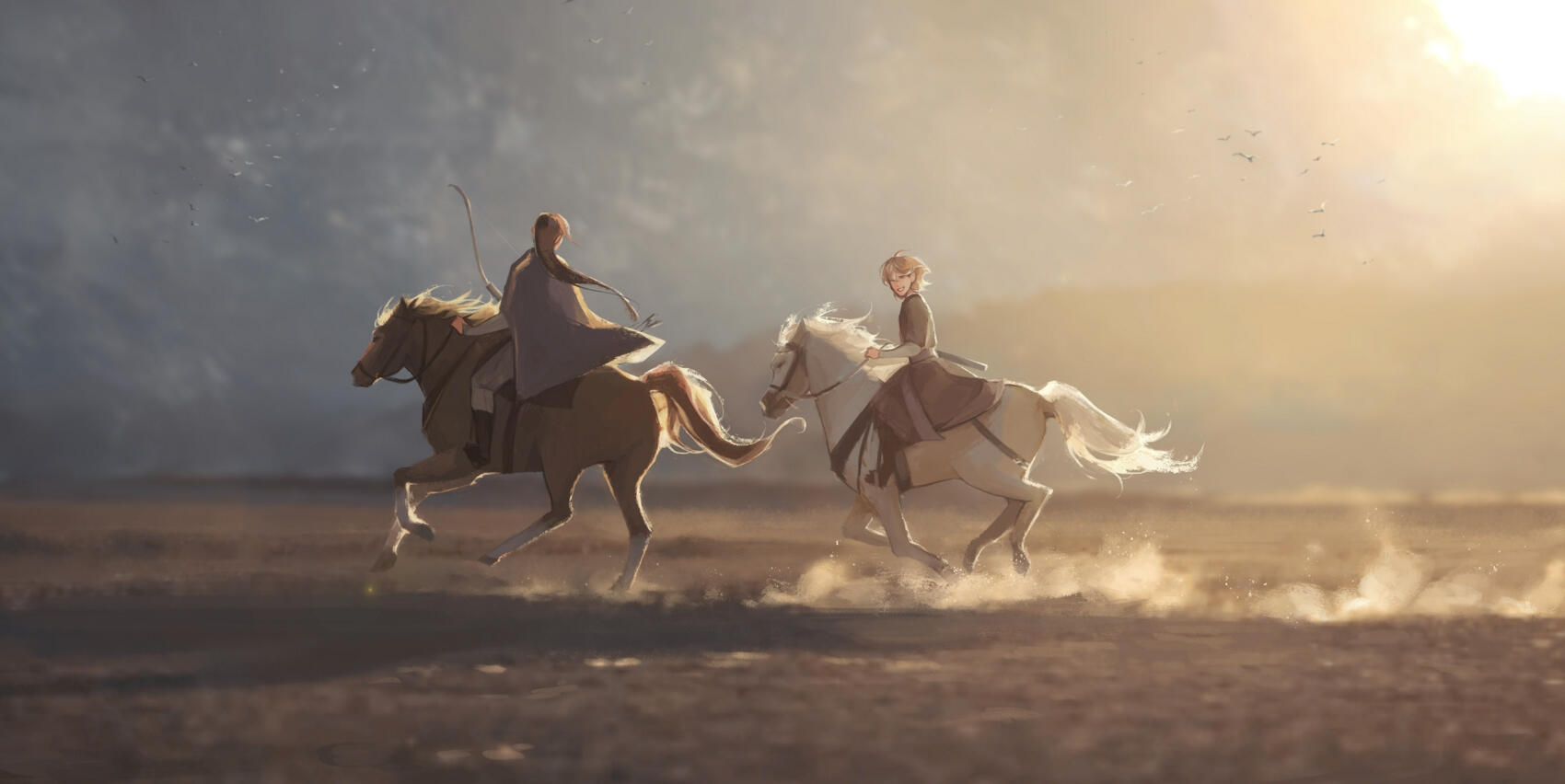 fullbody + fullbody + complex background